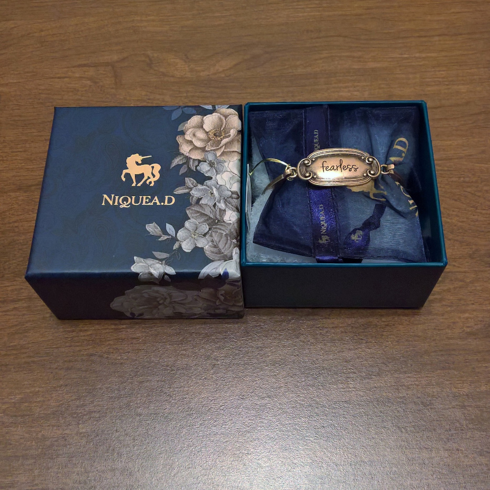 NIB "Fearless" Script Bangle - Picture 3 of 5